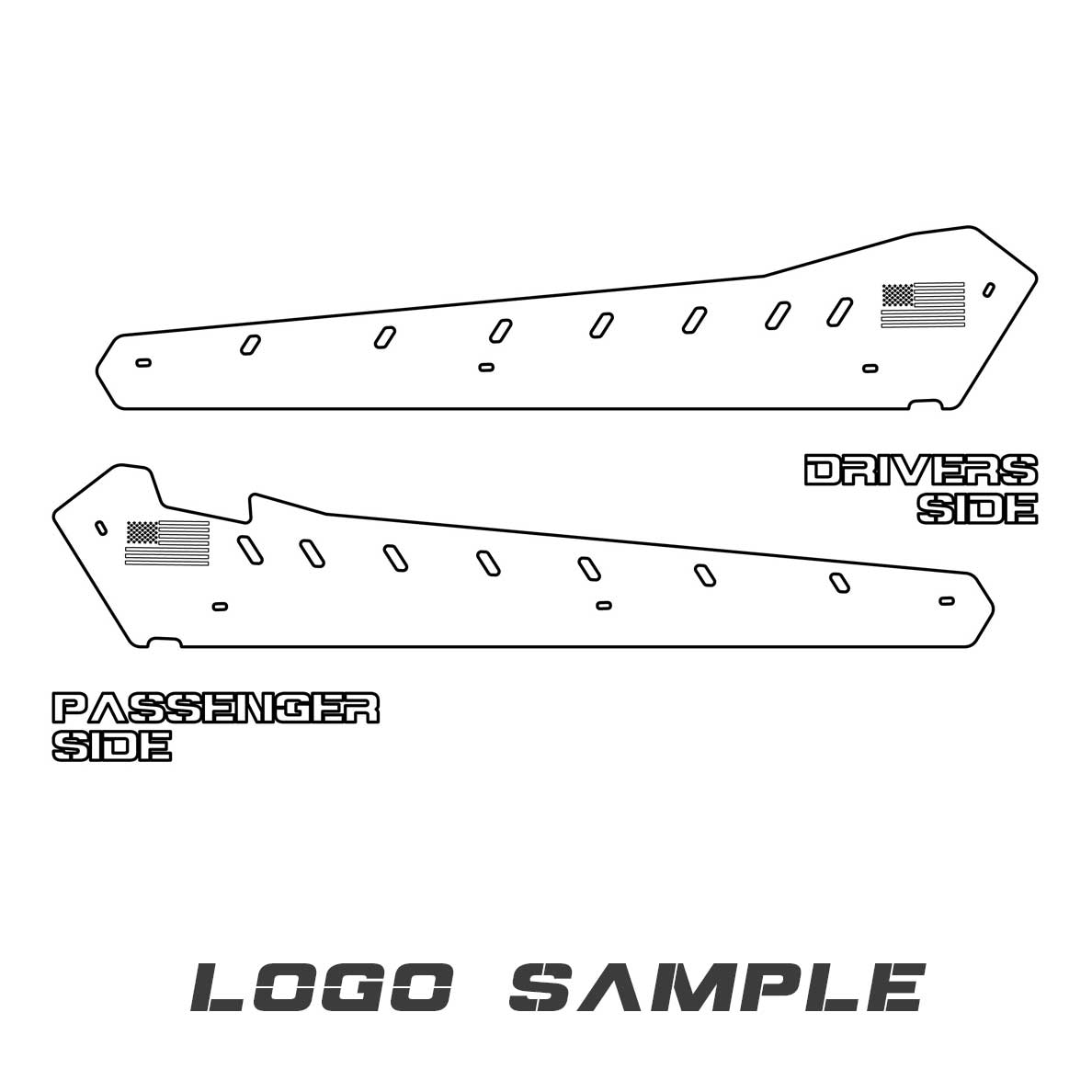 Customized Rock Sliders Polaris RZR XP 1000 4 Seater 2015-2022