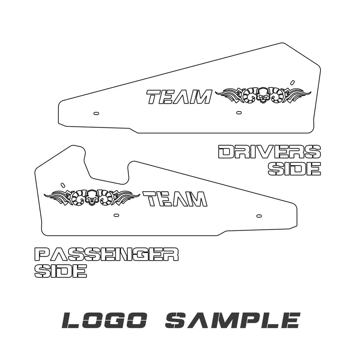 Customized Rock Sliders Polaris RZR XP 900 2015-2018 2 Seater