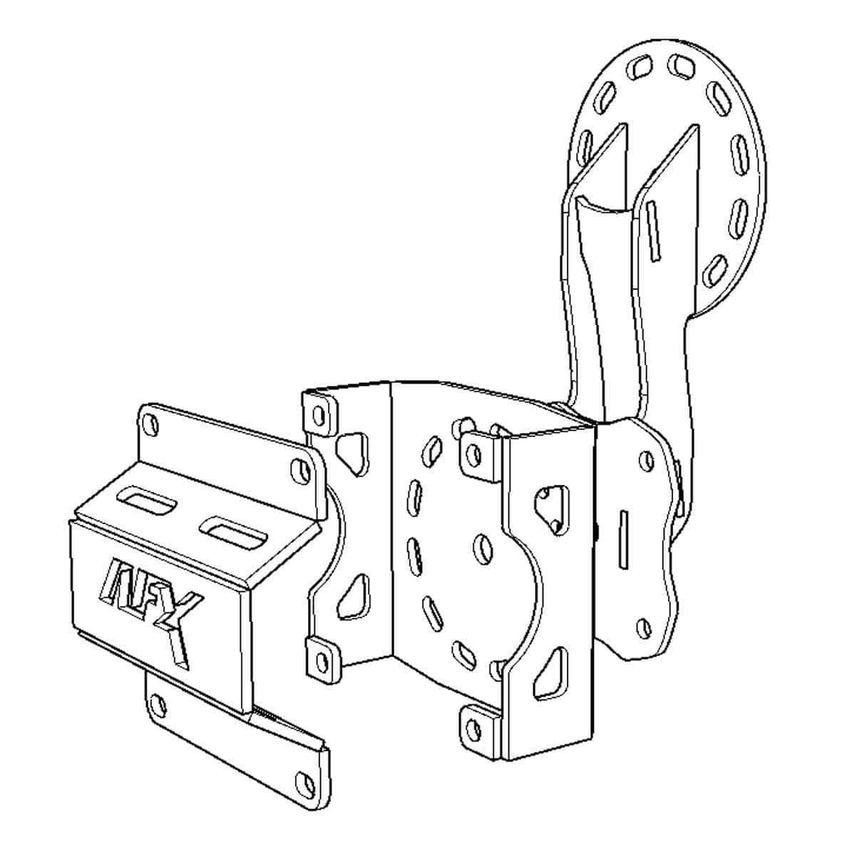Universal Accessory Mounting System Kit with 6" Extender