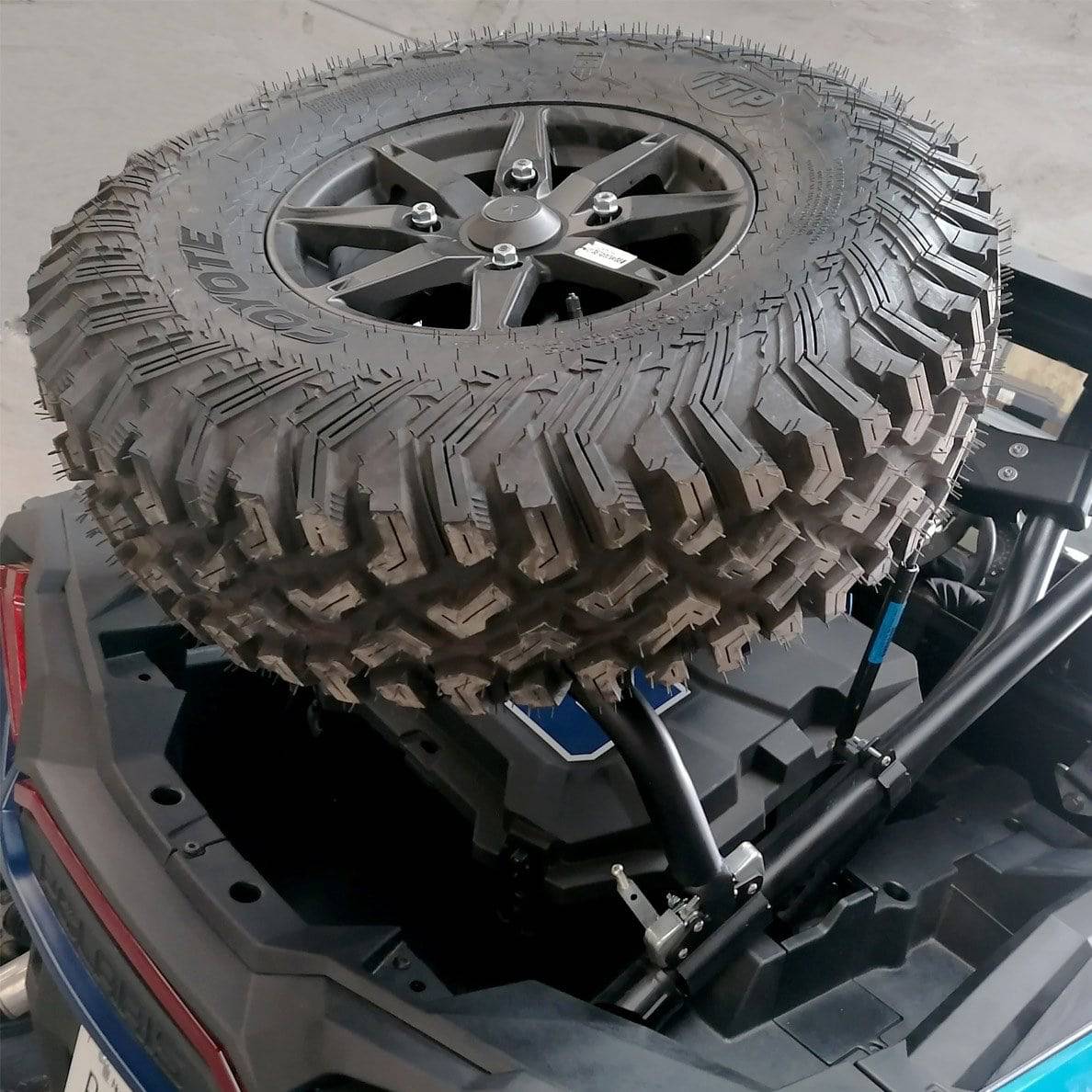 Spare Tire Carrier w/Pneumatic Piston Polaris RZR Turbo S