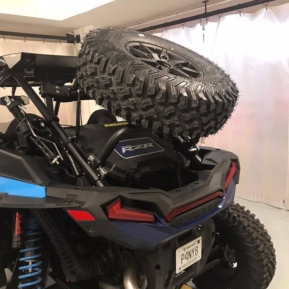 Spare Tire Carrier w/Pneumatic Piston Polaris RZR Turbo S